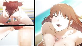 中午在海滩上的秘密约会